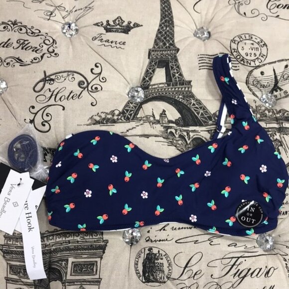 Vera Bradley Reversible Printed Bikini Top - Picture 4 of 6